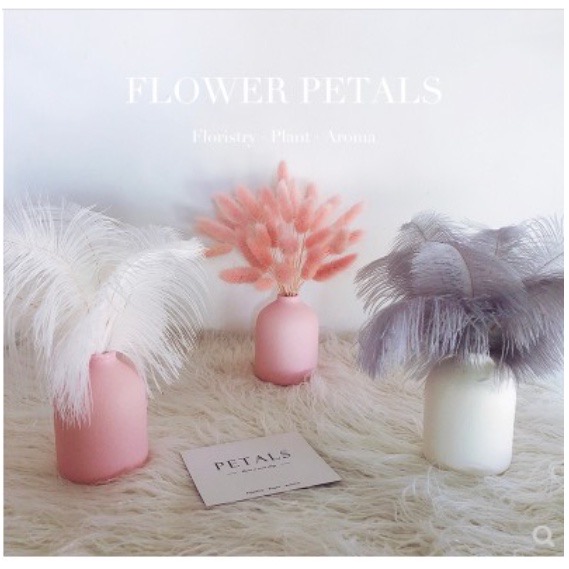 Lọ hoa mini kèm lông đà điểu, đuôi thỏ --- 0 --222222