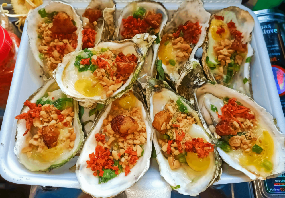Hàu nướng trứng cút