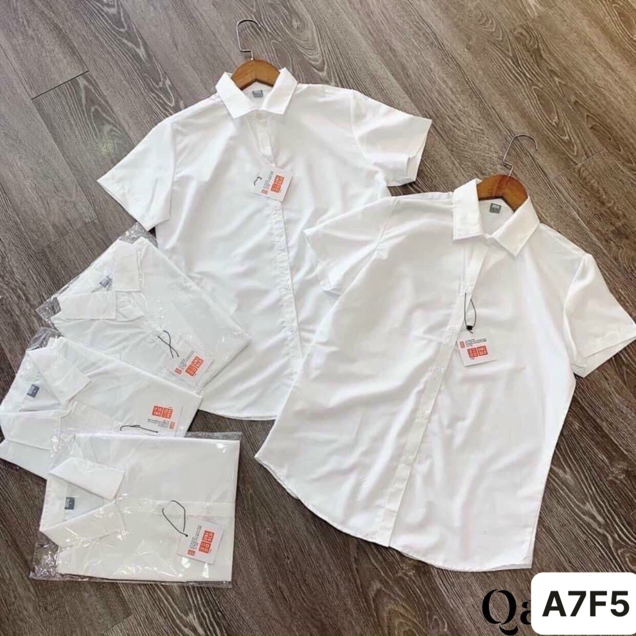 Áo sơ mi uni.q.lo cộc tay
