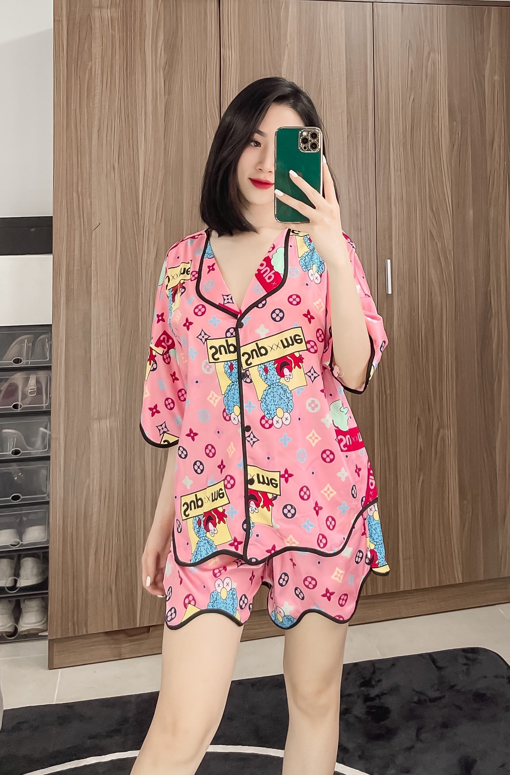 LV hồng tiên Lụa tơ tằm
