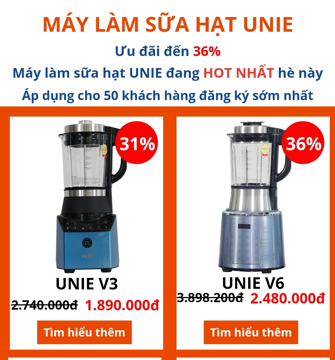 Link - MÁY LÀM SỮA HẠT UNIE .Ưu đãi đến 36% Máy làm sữa hạt UNIE đang HOT NHẤT hè nàyÁp dụng cho 50 khách hàng đăng ký . (https://bit.ly/2ZQ4eD0)