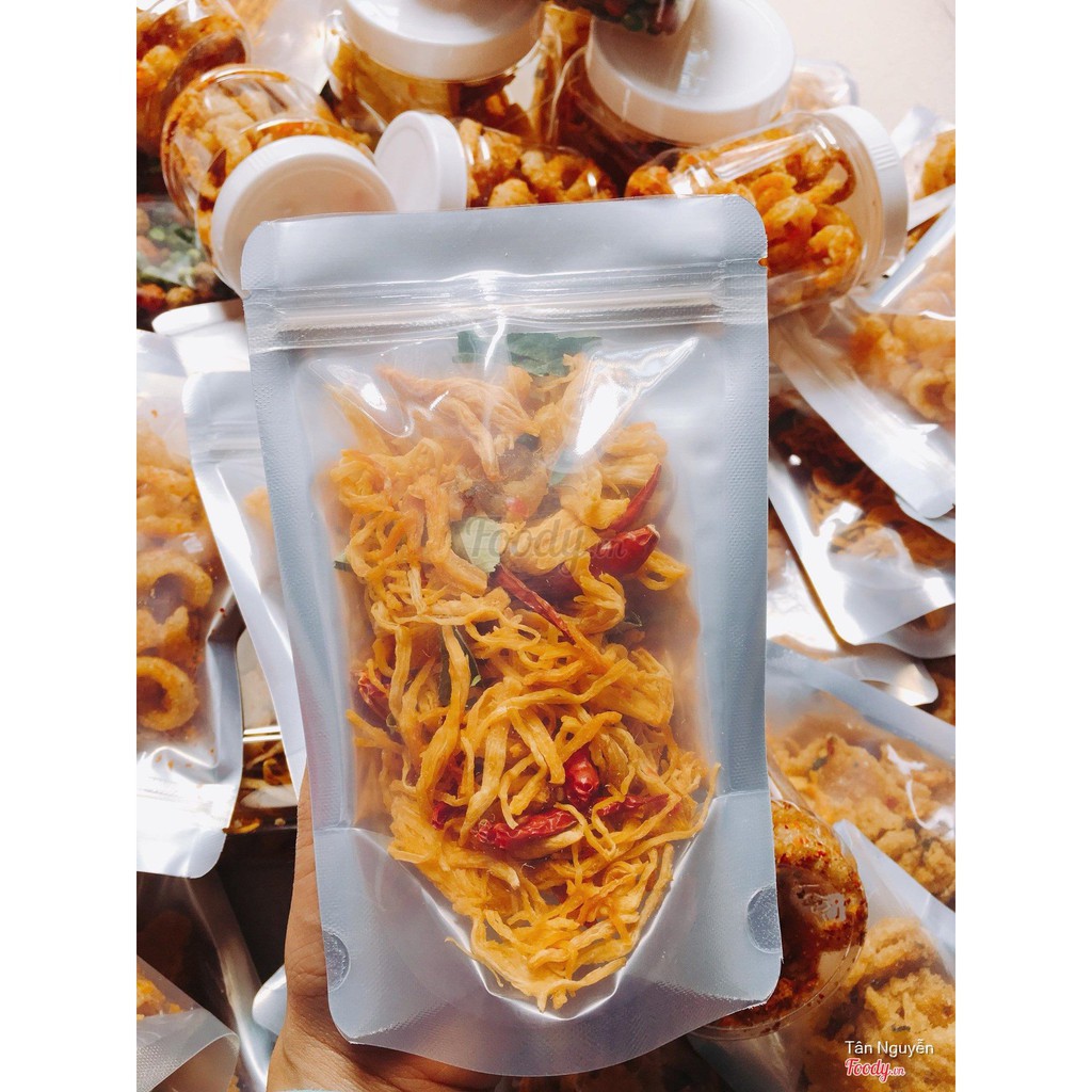 KHÔ GÀ LÁ CHANH TÚI ZIP 100GR
