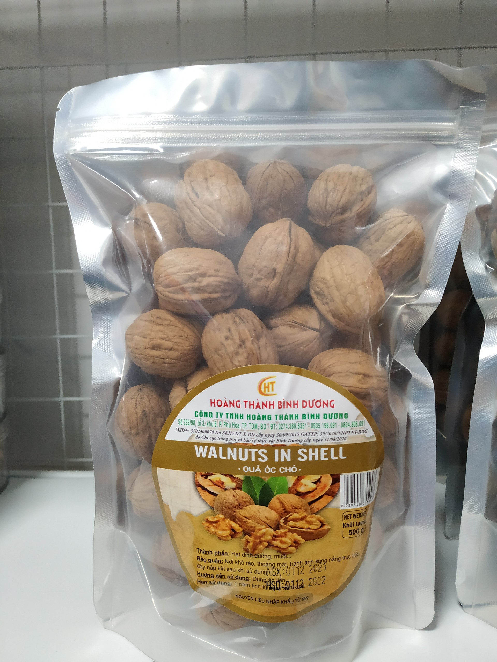 Hạt ốc chó Walnuts in shell 500g (Túi)