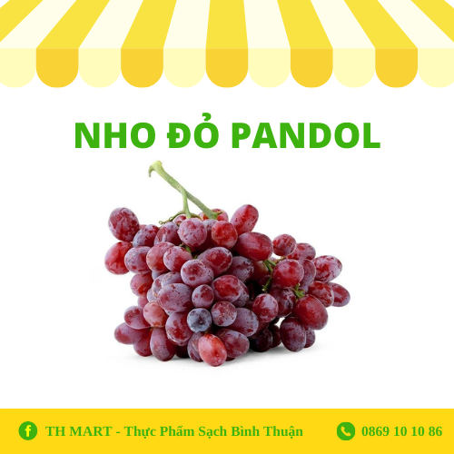 Nho Đỏ Pandol Mỹ 1kg --- 0 --222222