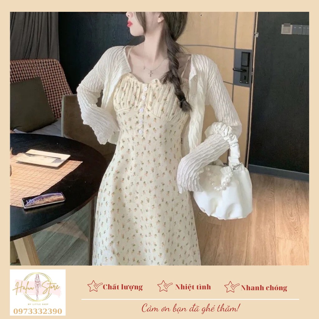 Link - Váy Hai Dây Hoa Nhí/ Áo Khoác Cardigan Mỏng HT01 Phong Cách Hàn Quốc (https://shp.ee/untt9xm)
