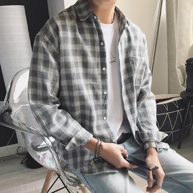 Link - Áo sơ mi nam form rộng FLANNEL kẻ caro Unisex, thích hợp khoác ngoài, phù hợp mùa xe lạnh, hàng nhập Quảng Châu (https://shp.ee/kdx7rbm)