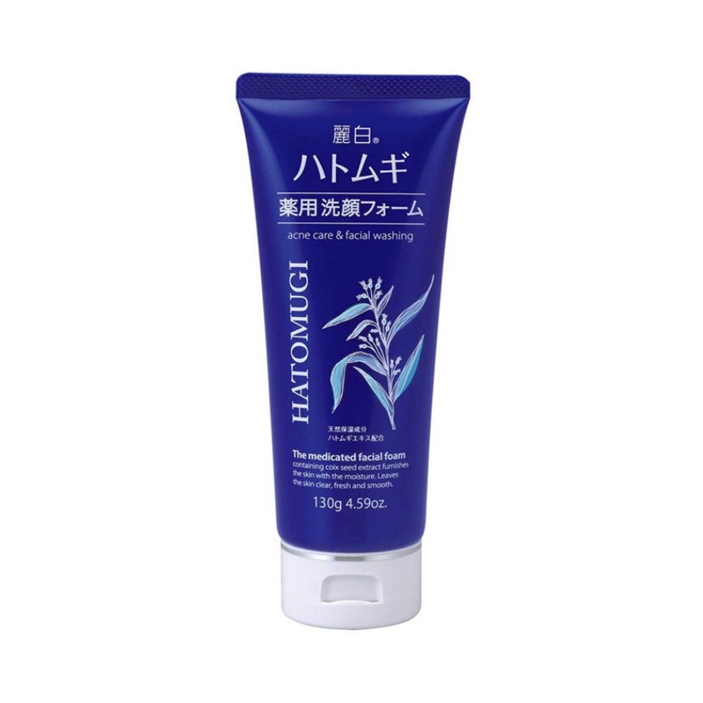 SỮA RỬA MẶT NGĂN NGỪA MỤN VÀ LÀM SÁNG DA HATOMUGI REIHAKU FACIAL FOAM 130G - HATOMUGI