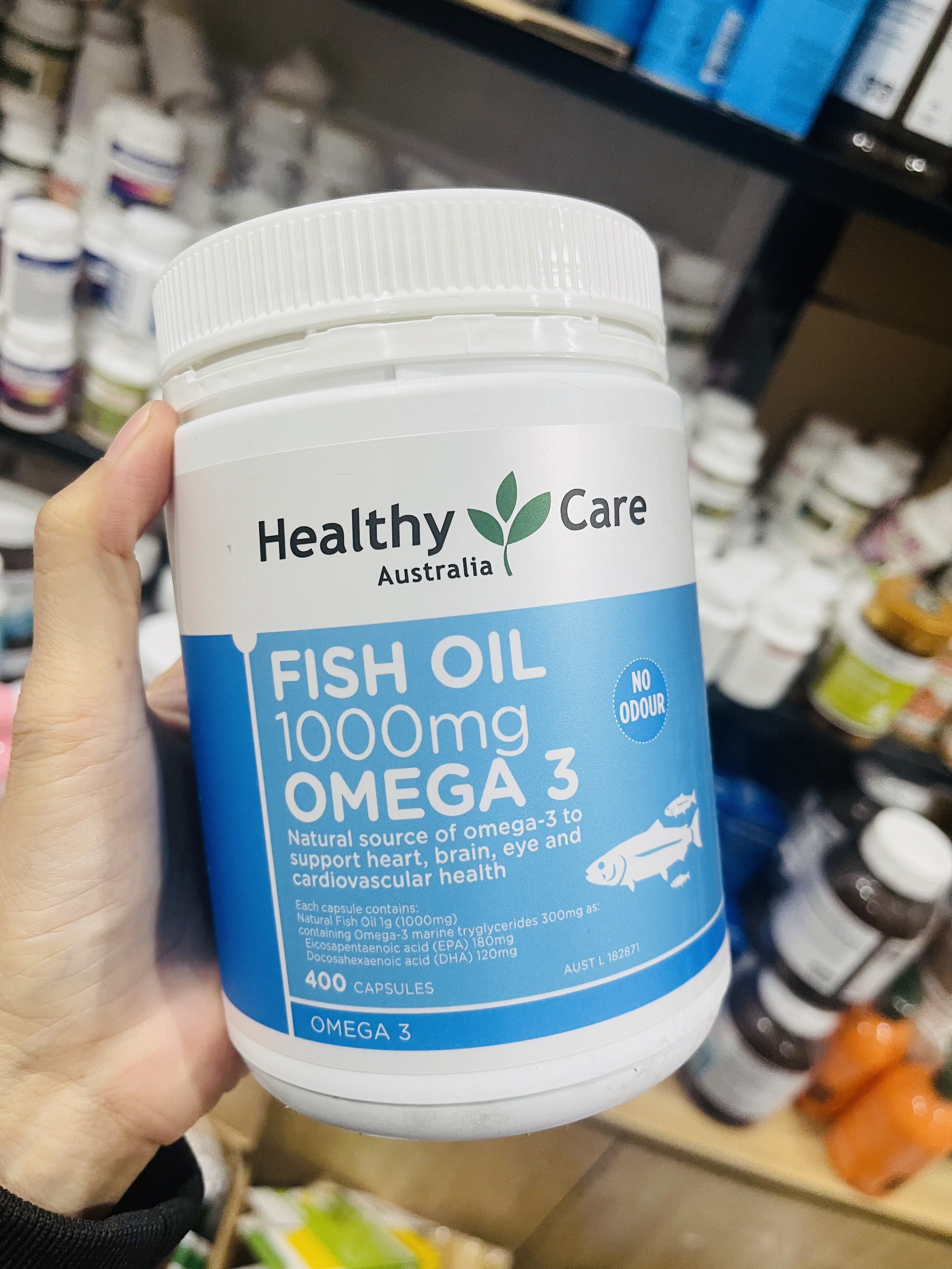 Viên uống dầu cá Healthy care Fish oil 1000mg Omega 3 (400 viên) ☘️☘️🍀