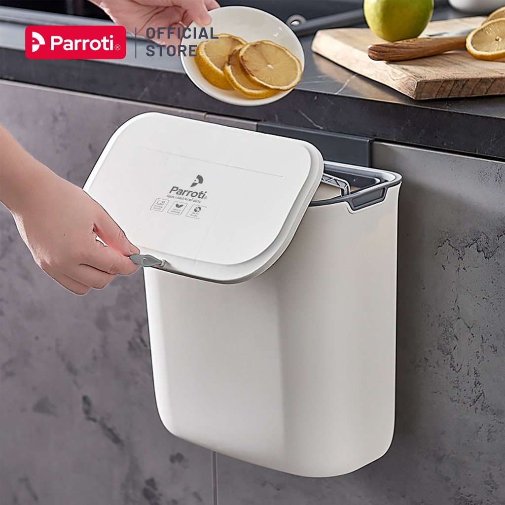 Link - Thùng rác treo tủ bếp nắp đậy thông minh, dùng túi rác size tiểu - Parroti Bin (https://shp.ee/2ytibid)