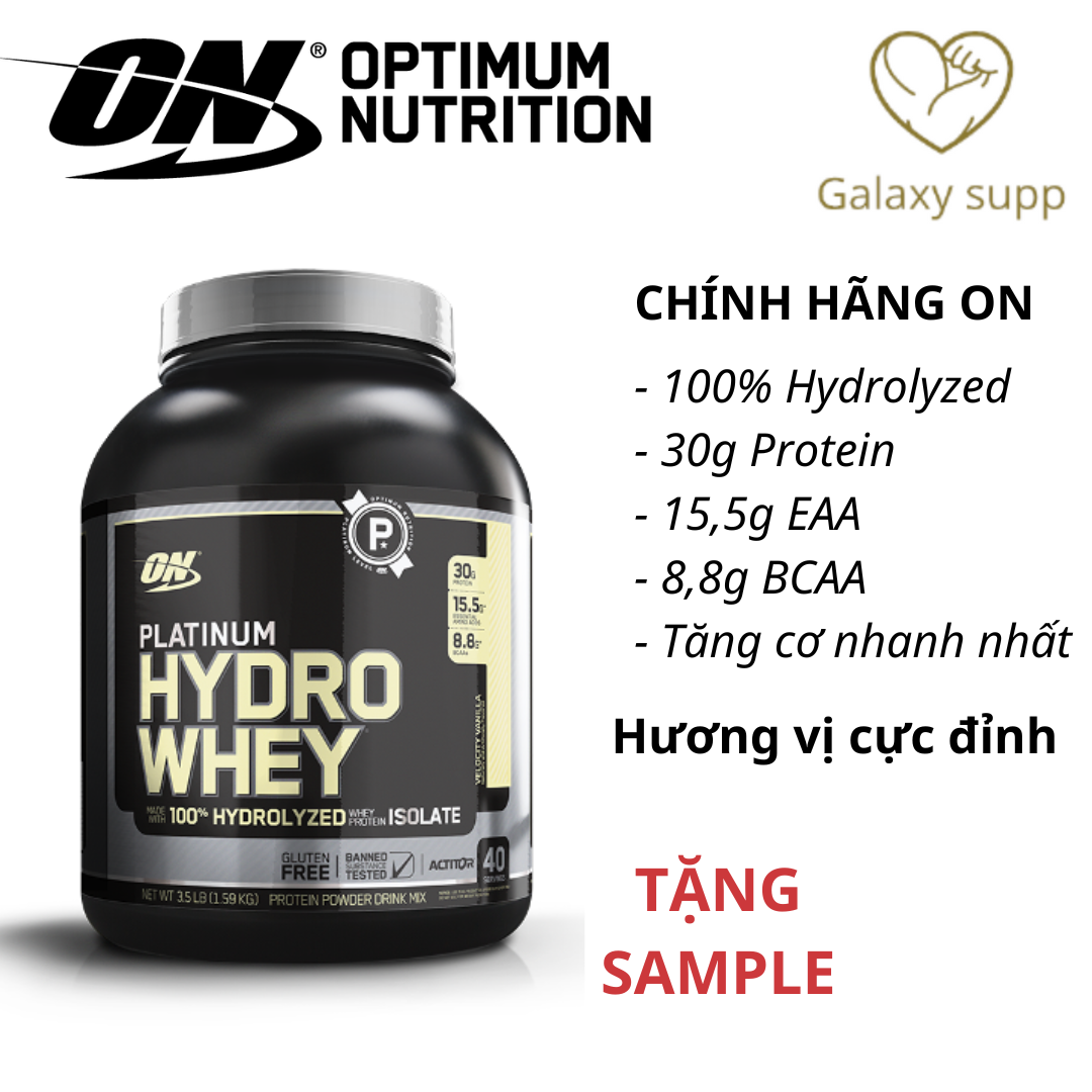 OPTIMUM NUTRITION PLATINUM HYDRO WHEY PROTEIN 100% HYDROLYZED  TĂNG CƠ ĐẲNG CẤP NHẤT 