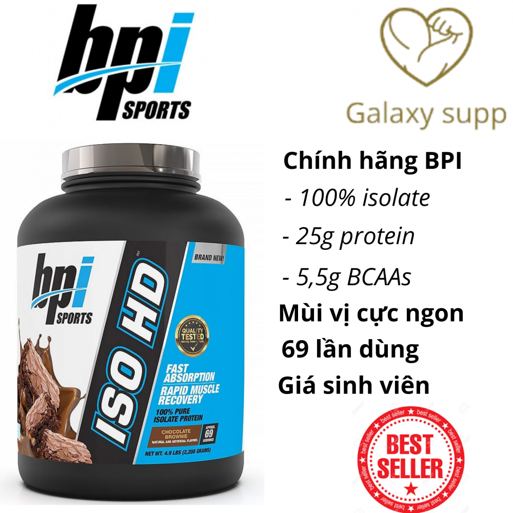 BPI SPORT ISO HD WHEY PROTEIN 100% ISOLATE TĂNG CƠ GIẢM MỠ 69 SERVING 