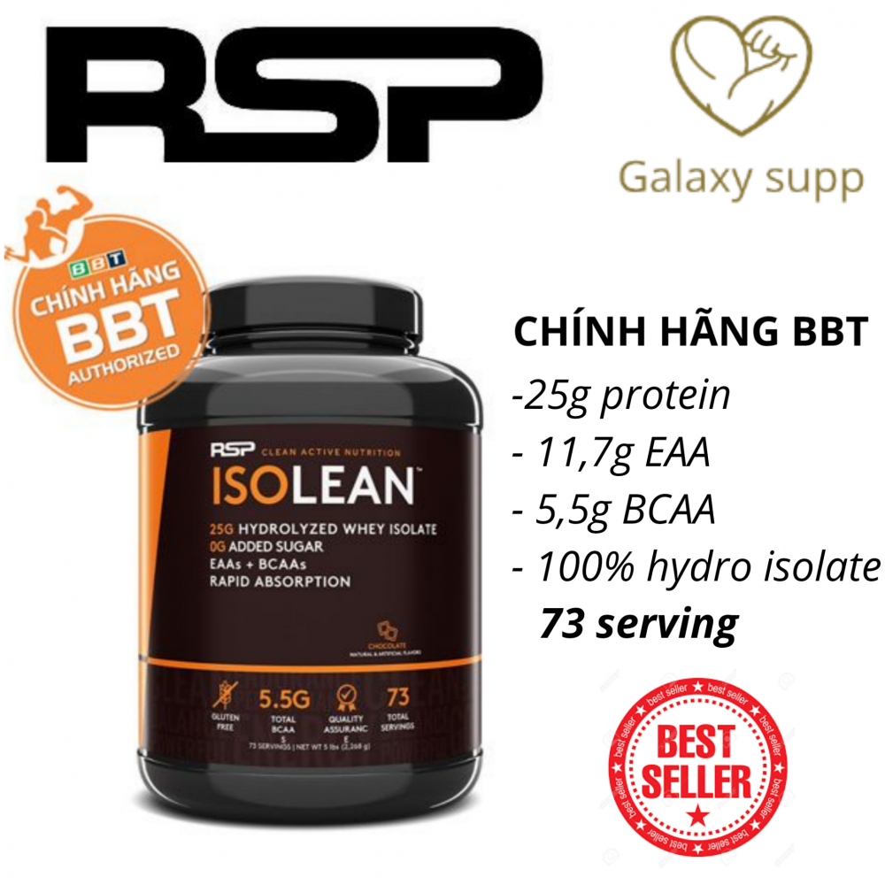 RSP NUTRITION ISOLEAN WHEY PROTEIN HYDROLYZED TĂNG CƠ CHẤT LƯỢNG NHẤT 73 SERVING 