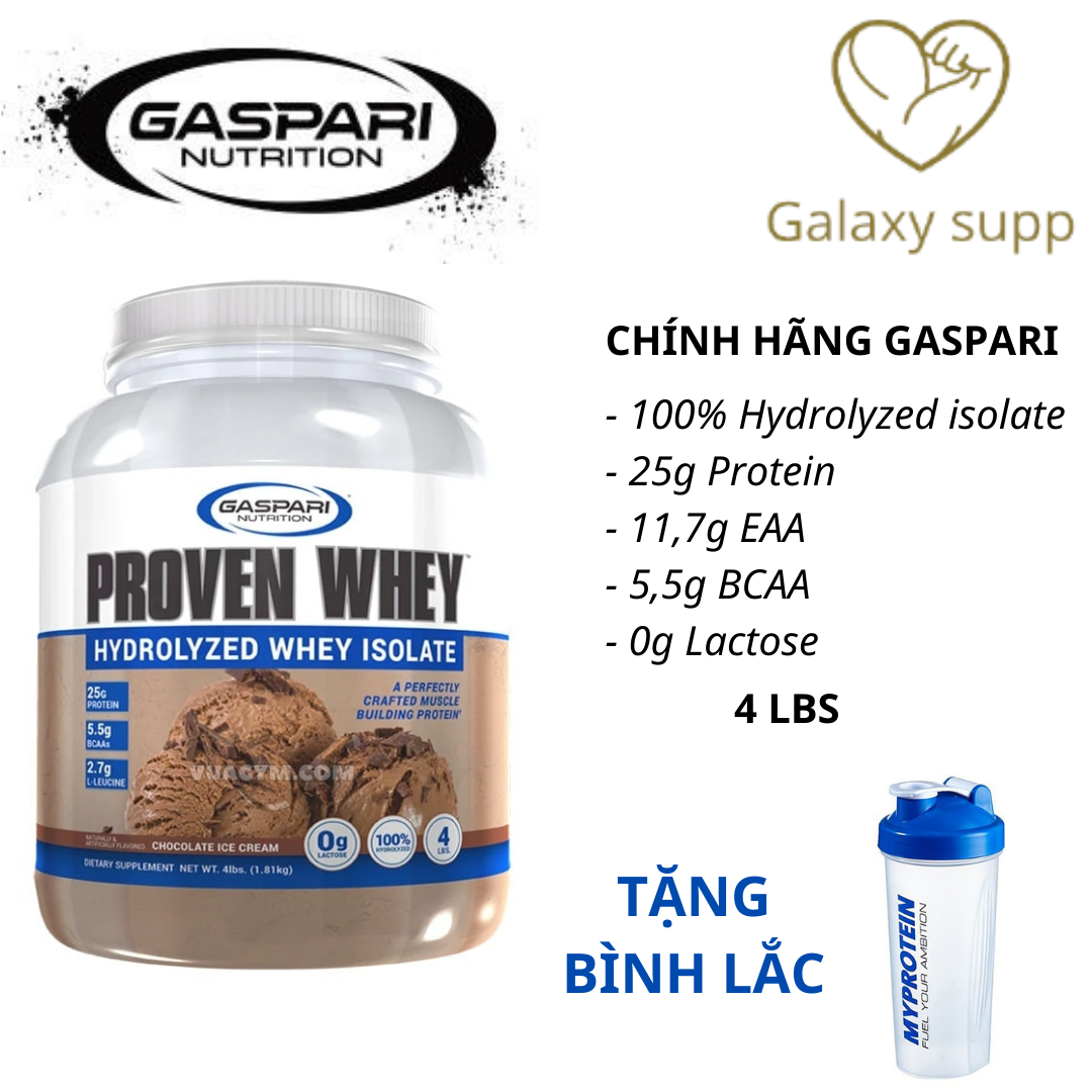 GASPARI NUTRITION PROVEN WHEY PROTEIN 100% HYDROLYZED TĂNG CƠ ĐỈNH CAO