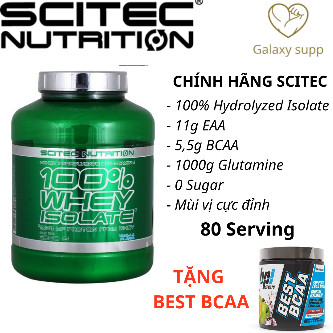 SCITEC NUTRITION WHEY PROTEIN TĂNG CƠ 100% HYDROLYZED ISOLATE TINH KHIẾT NHẤT 