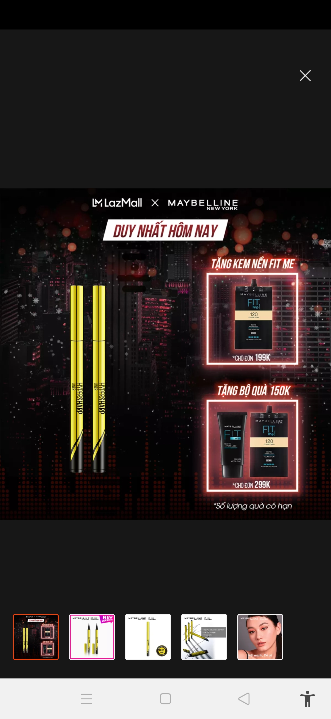 Link - Bộ đôi bút kẻ mắt nước siêu sắc mảnh không lem, trôi Hyper Sharp Maybelline New York (https://shorten.asia/HGFZFCrm)