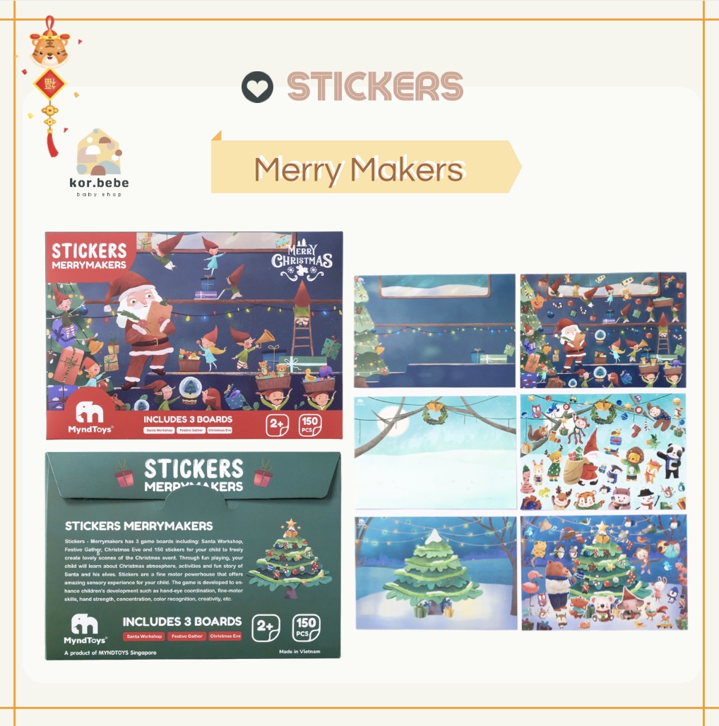 Link - Bộ 150 Miếng Dán Sticker Cao Cấp MyndToys - Merry Makers (https://shp.ee/37iyiq9)