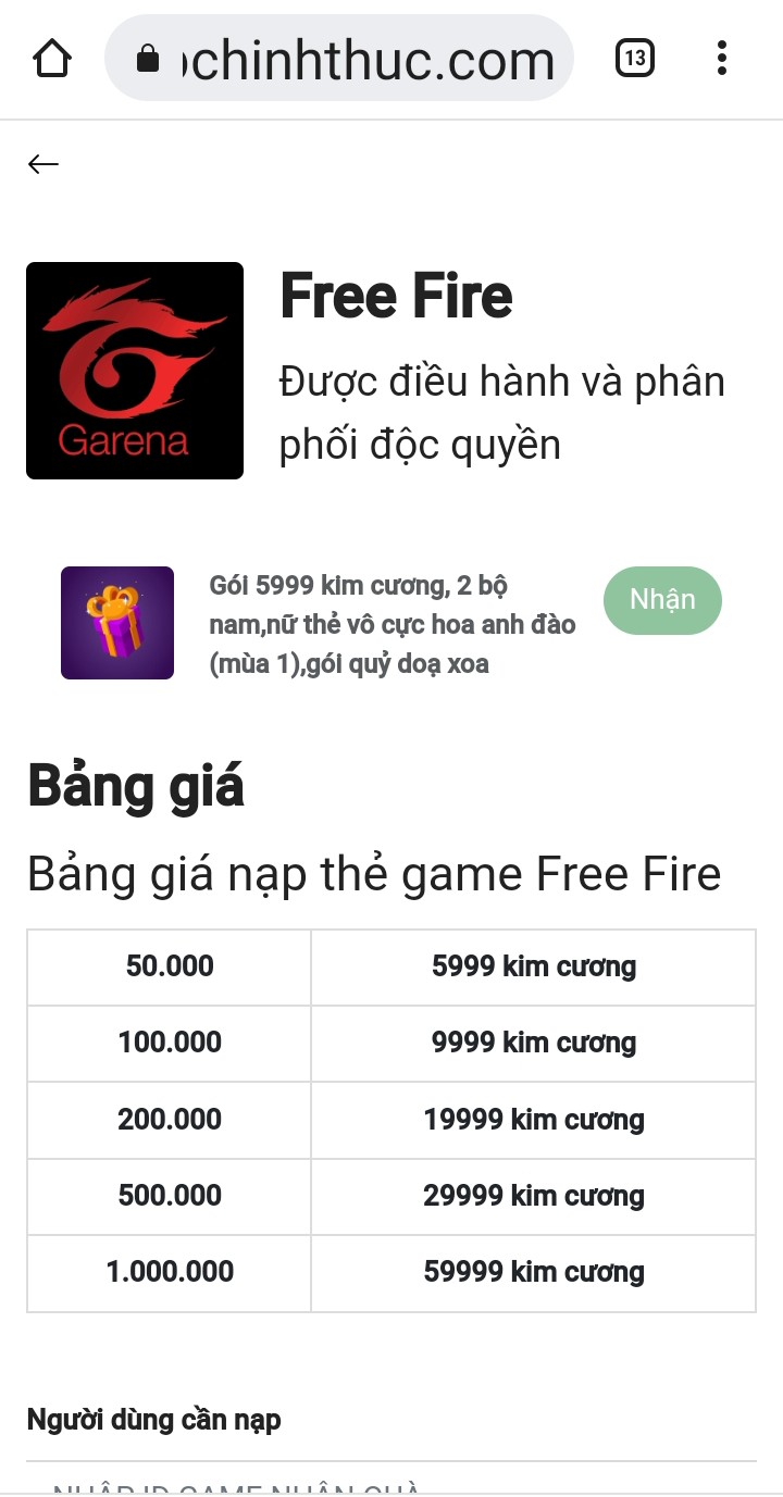 Bản Giá Tạo Wed