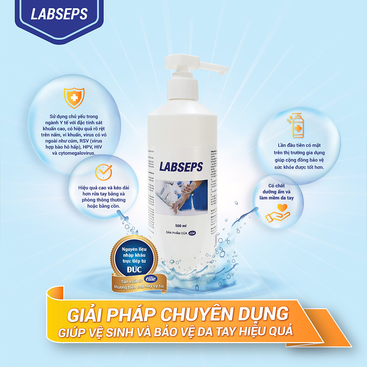 DD rửa tay Labsep 500ml