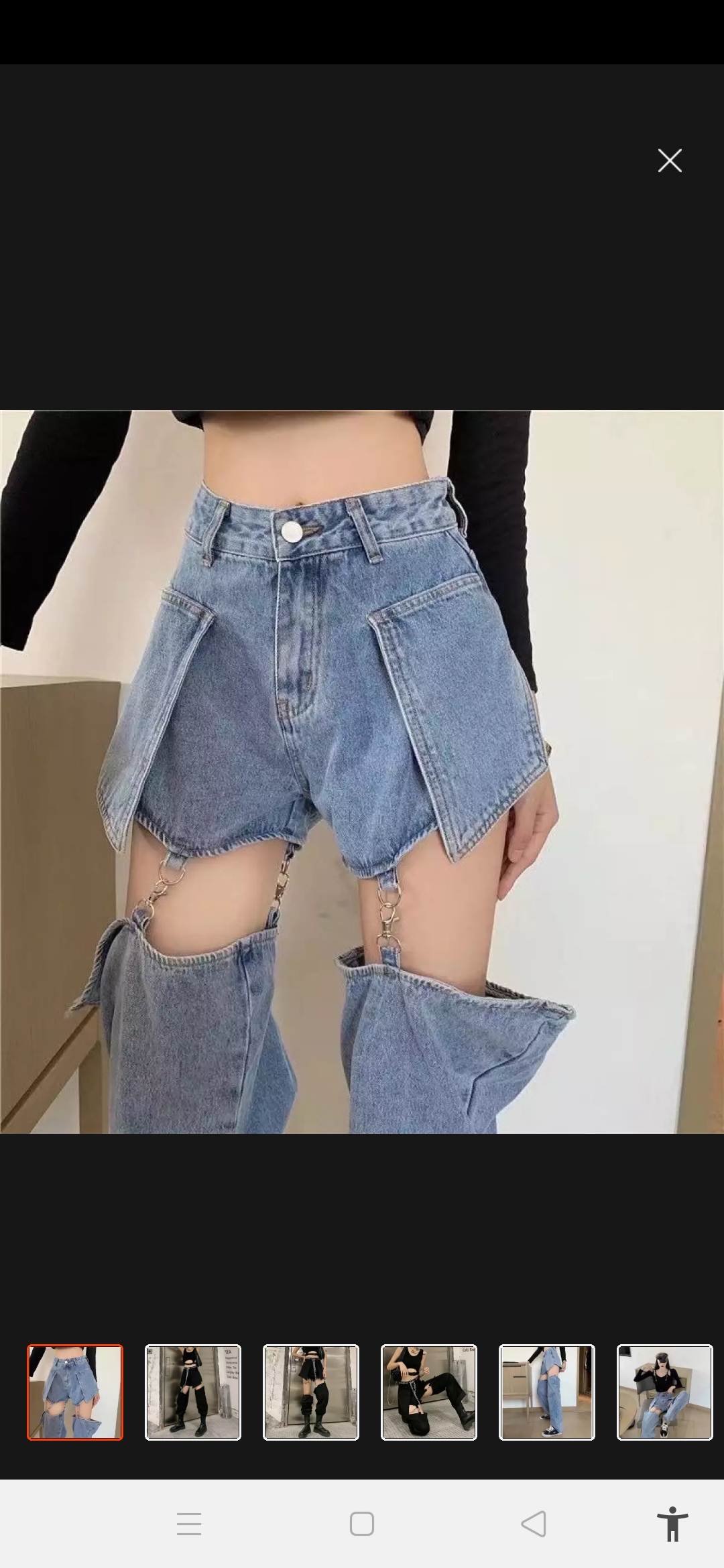 Link - Quần Jean. Quần Ống Đứng Cho Nữ. Quần Jean Cạp Cao Rộng. Quần Mỏng Có Thể Tháo Rời (https://shorten.asia/2W32xAmc)