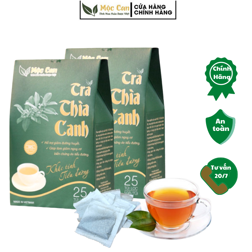 Trà dây thìa canh túi lọc Mộc Can giảm đường huyết phòng ngừa biến chứng tiểu đường