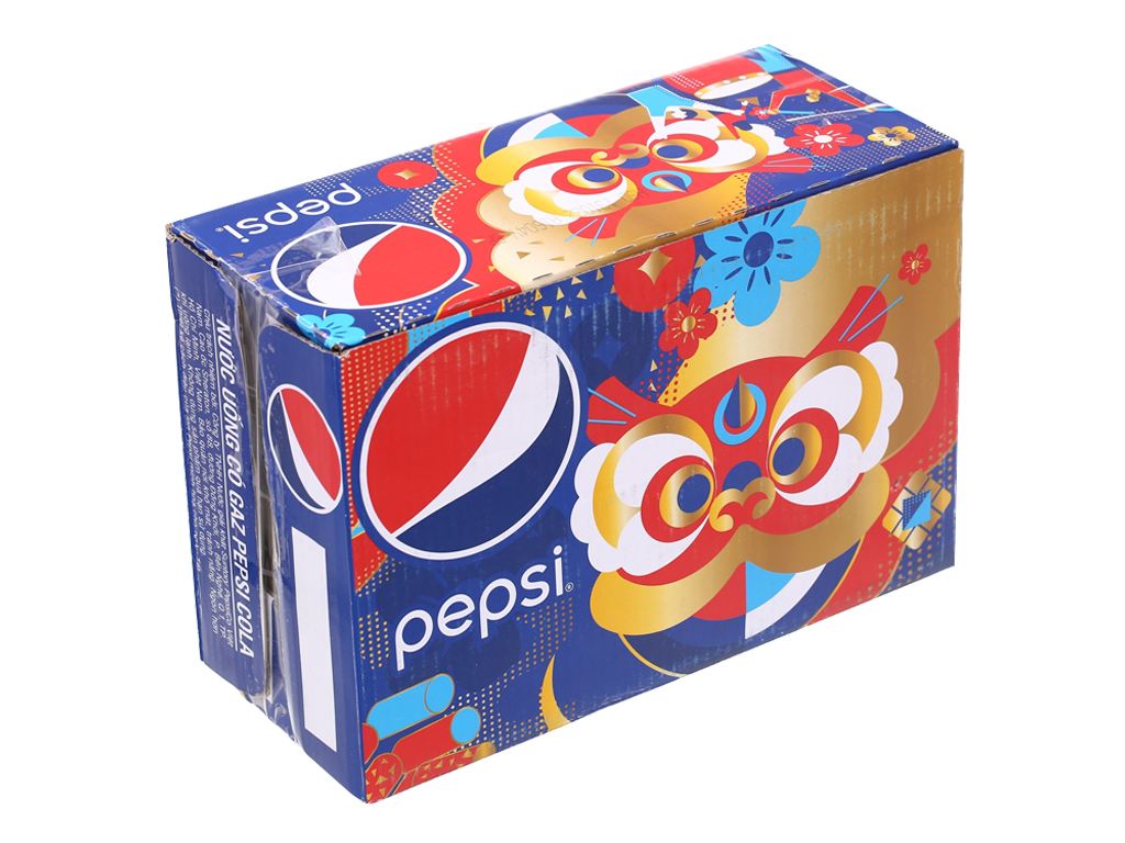 Thùng 24 lon nước ngọt Pepsi Cola Sleek 245ml