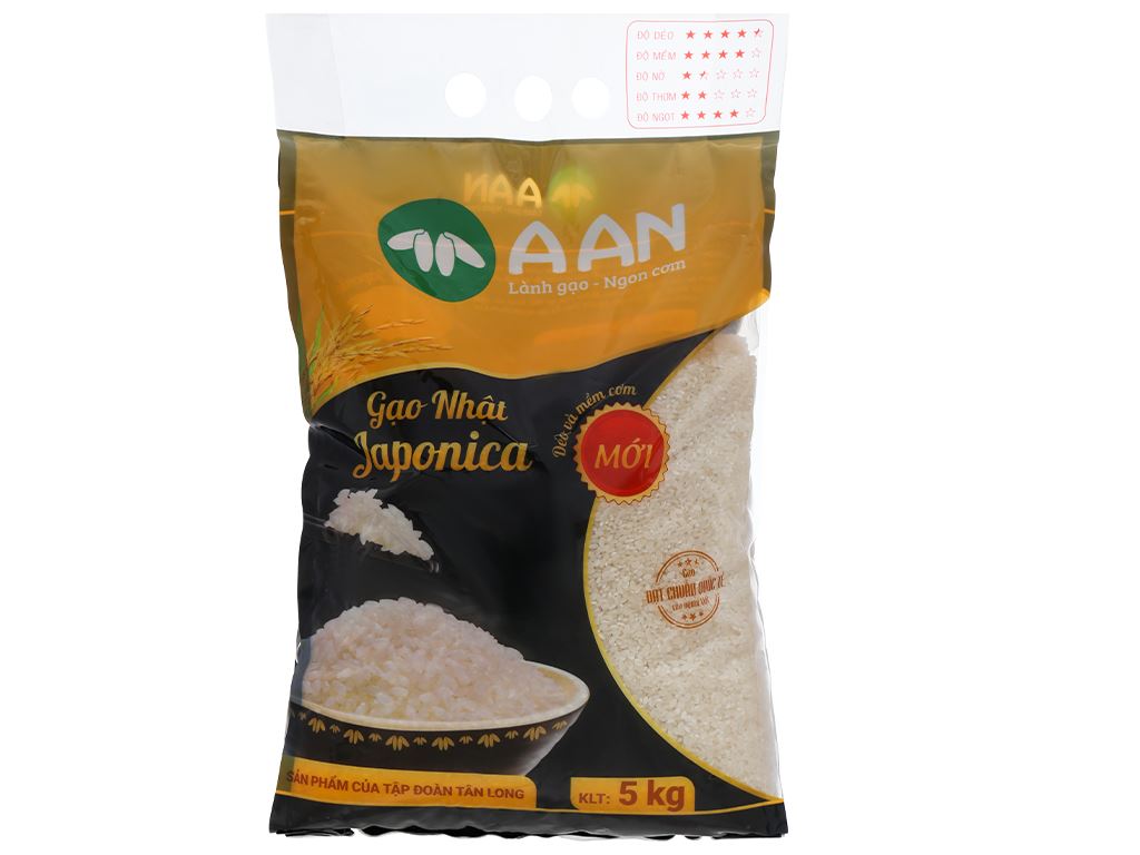Gạo Nhật Japonica A An túi 5kg