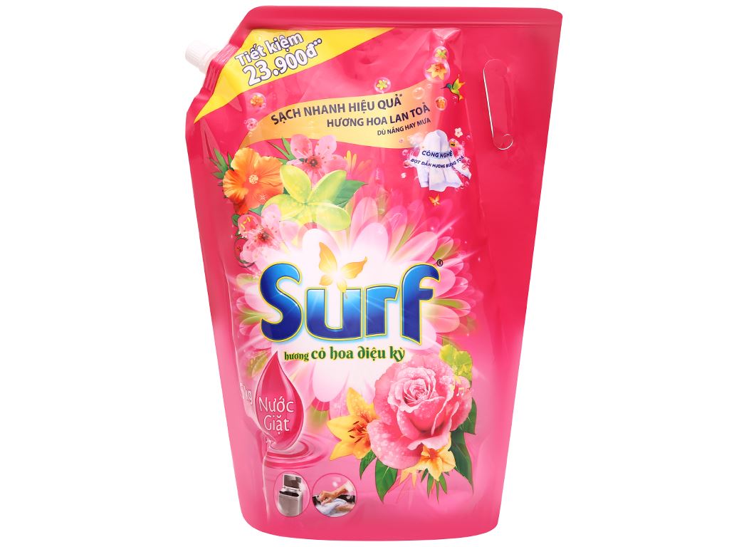 Nước giặt Surf hương cỏ hoa diệu kỳ túi 3.3 lít