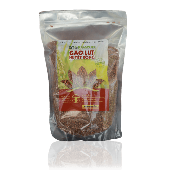 Gạo lứt huyết rồng hữu cơ QTOrganic 1kg