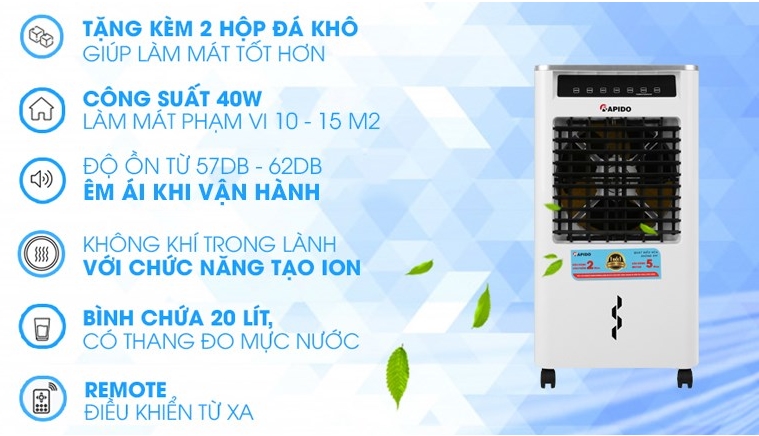 Quạt điều hòa Rapido 3000D