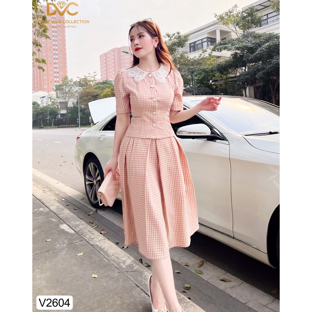 Link - Áo kẻ cổ ren trắng - DOLCE VIVA COLLECTION - Giá: 595.000 vnđ (https://shorten.asia/5KSxV68G)