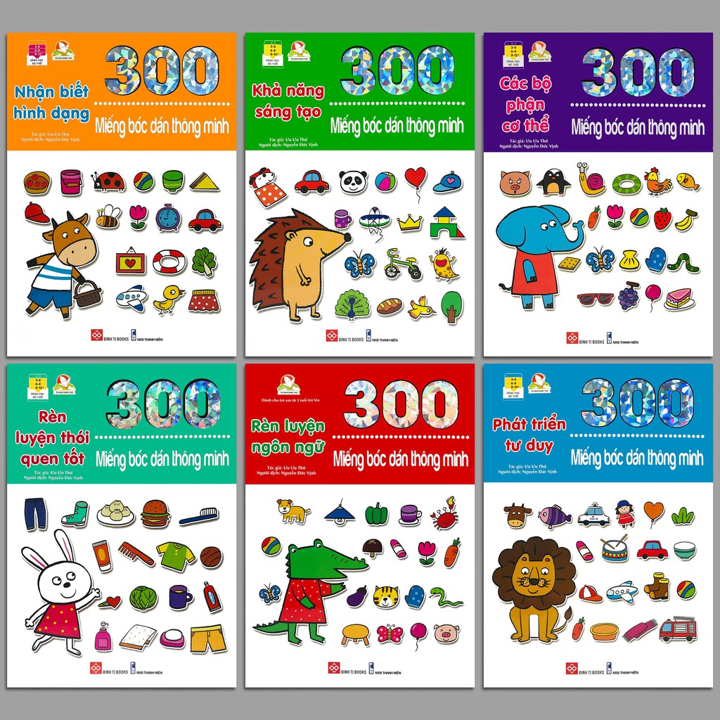 Link - Sách - 300 miếng bóc dán thông minh - Bộ 6 quyển (lẻ tùy chọn). Giá: 21.900 - 41.250 vnđ (https://shorten.asia/eysJdNB3)