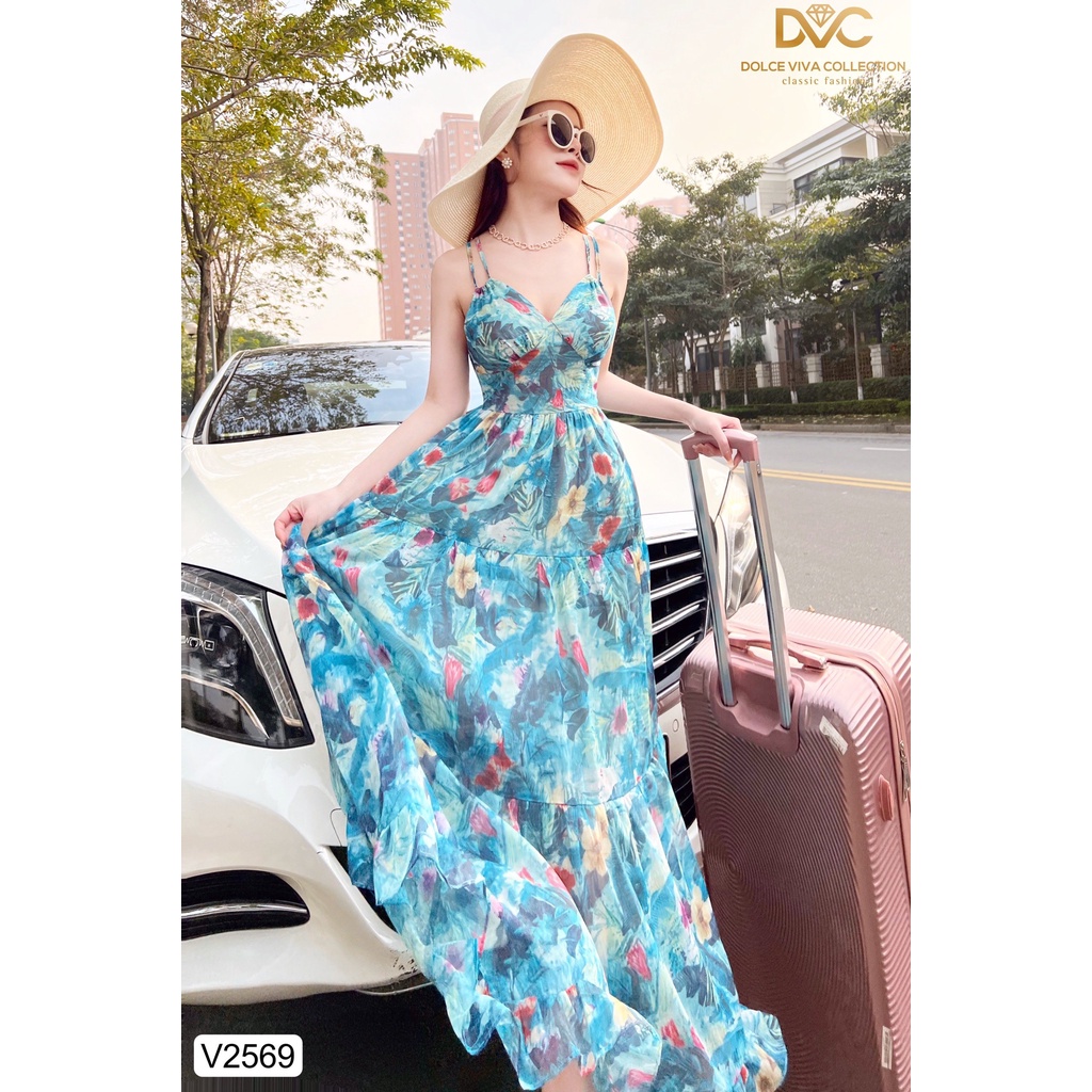 Link - VÁY MAXI HOA XANH THIẾT KẾ 2569 - DOLCE VIVA COLLECTION. Giá: 495.000 vnđ (https://shorten.asia/8gRZbrwu)