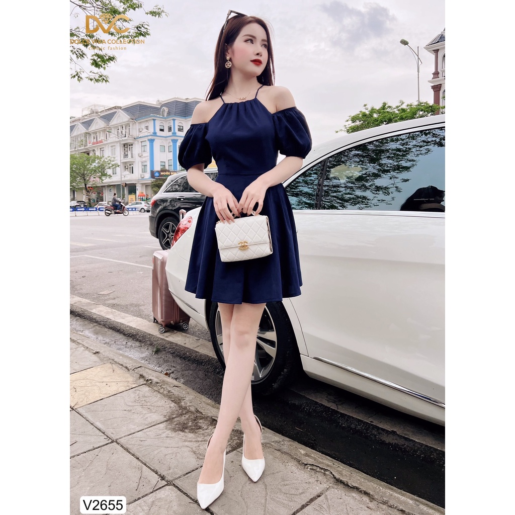 Link - VÁY TRỄ VAI CỔ YẾM XANH THAN - V2655 - DOLCE VIVA COLLECTION. Giá: 460.000 vnđ (https://shorten.asia/y3Jnfdtg)