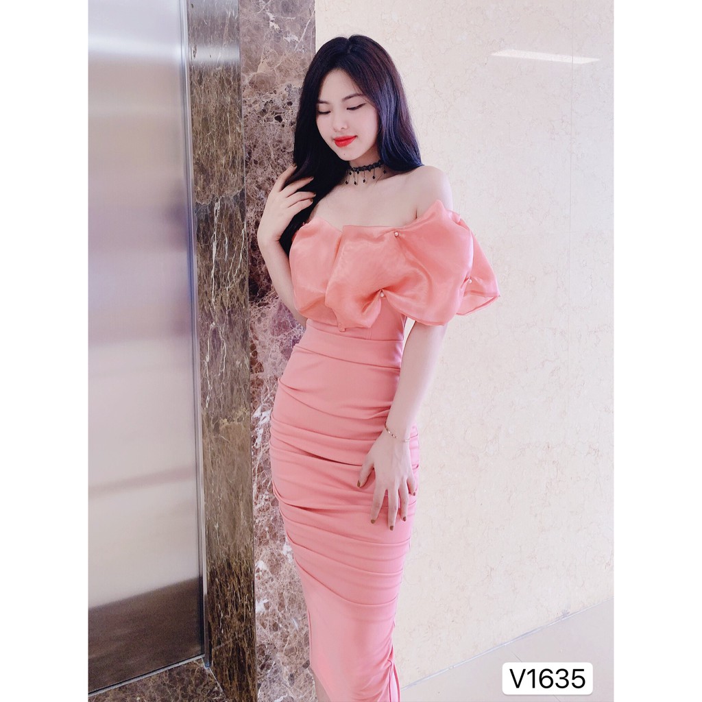Link - VÁY TRẦN VAI BODY CAM HỒNG V1635- QUEEN SHOP DOLCE VIVA COLLECTION. Giá: 600.000 vnđ (https://shorten.asia/puajDBfv)