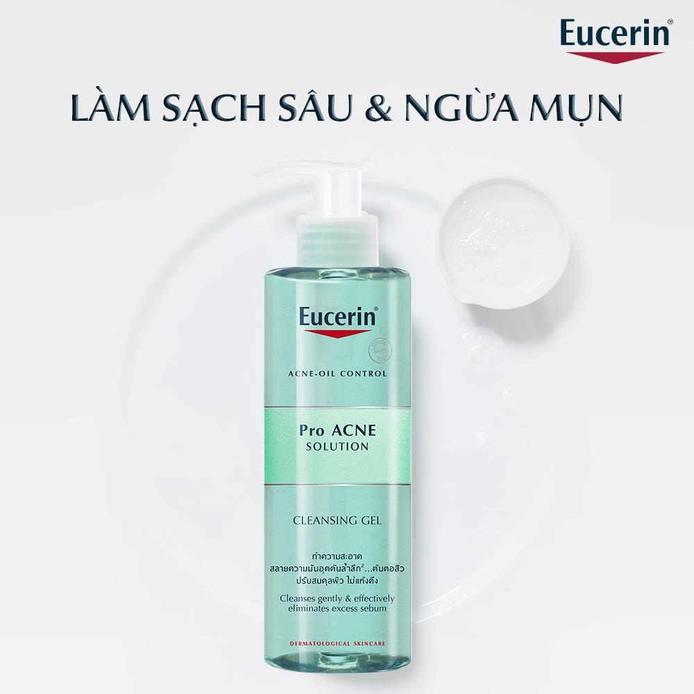 Gel rửa mặt eucerin cho da mụn