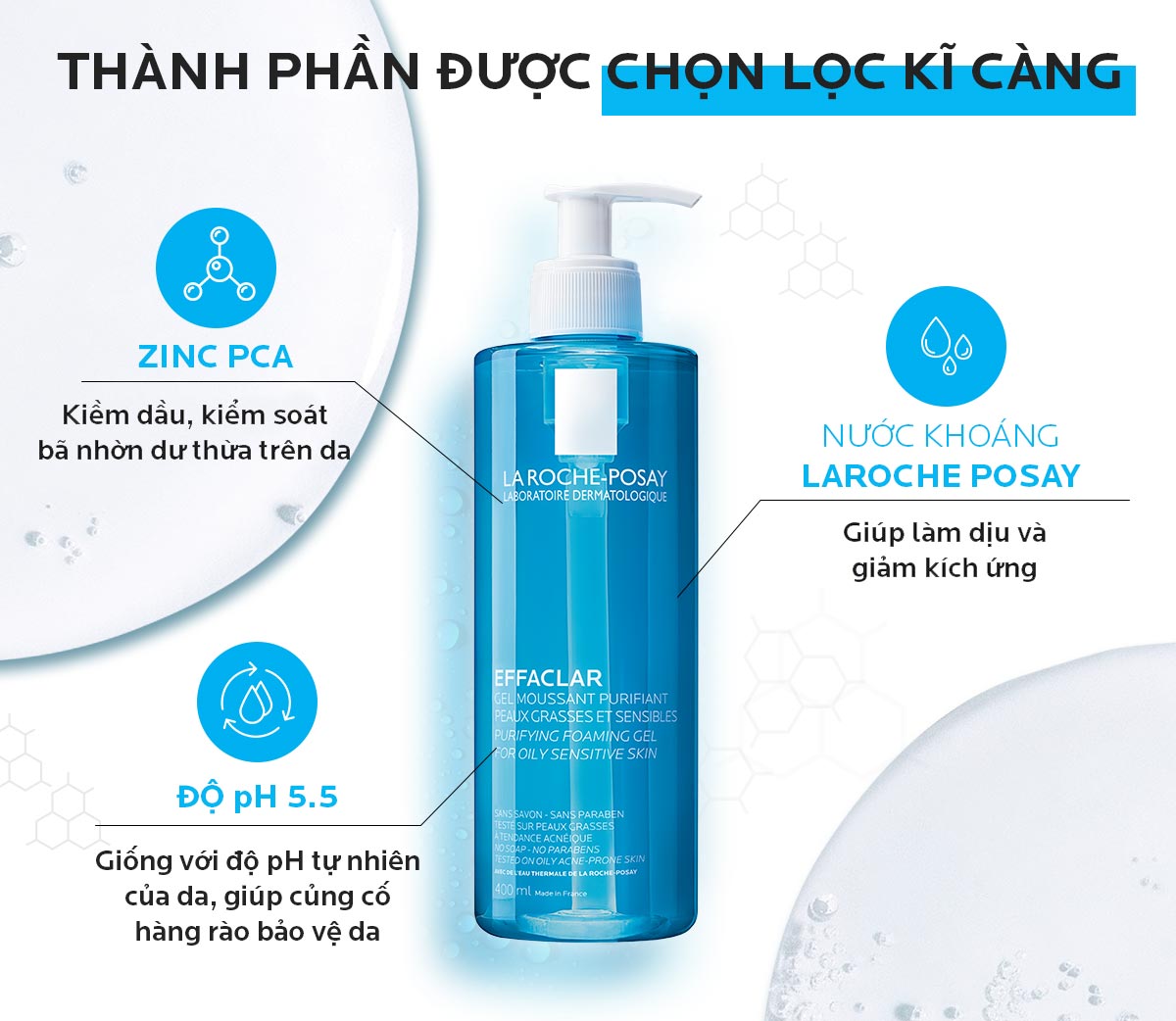 Gel rửa mặt Roche Posay