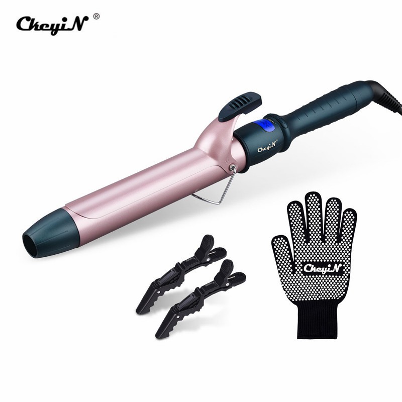 Máy uốn tóc gợn sóng CkeyiN có thể điều chỉnh nhiệt độ kích thước 32mm