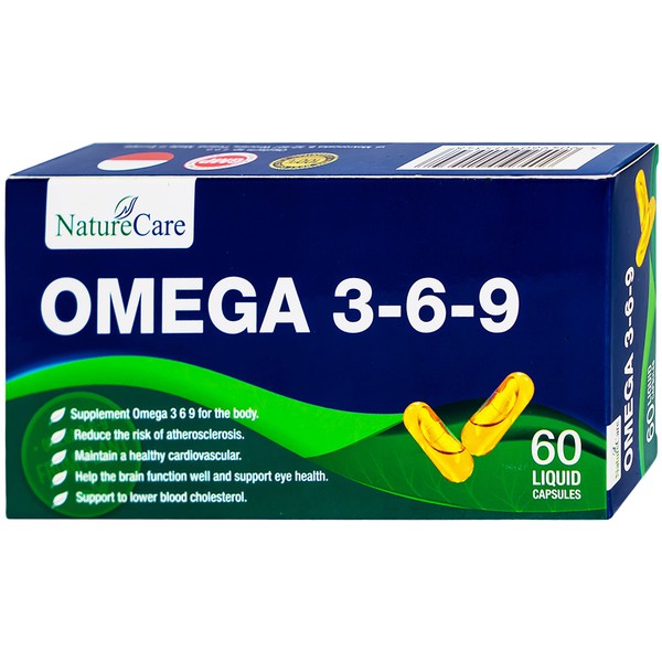 Viên Uống Omega 3-6-9 Naturecare Giảm Cholesterol, Bảo Vệ Tim Mạch 60 Viên