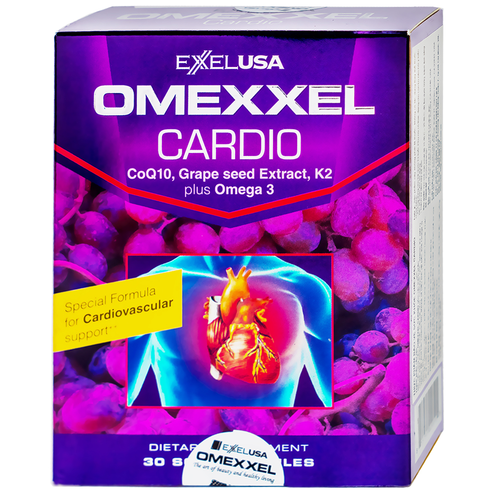 Viên Uống Omexxel Cardio Excelife Hỗ Trợ Tim Mạch (Hộp 30 Viên)