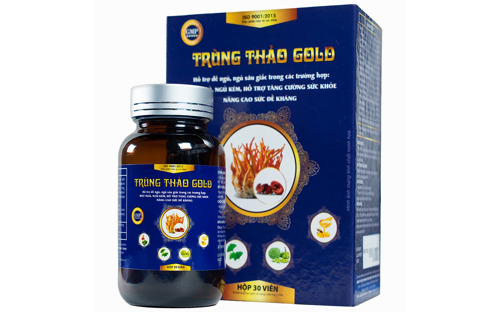 Viên Uống Trùng Thảo Gold Giúp Ngủ Ngon 30 Viên