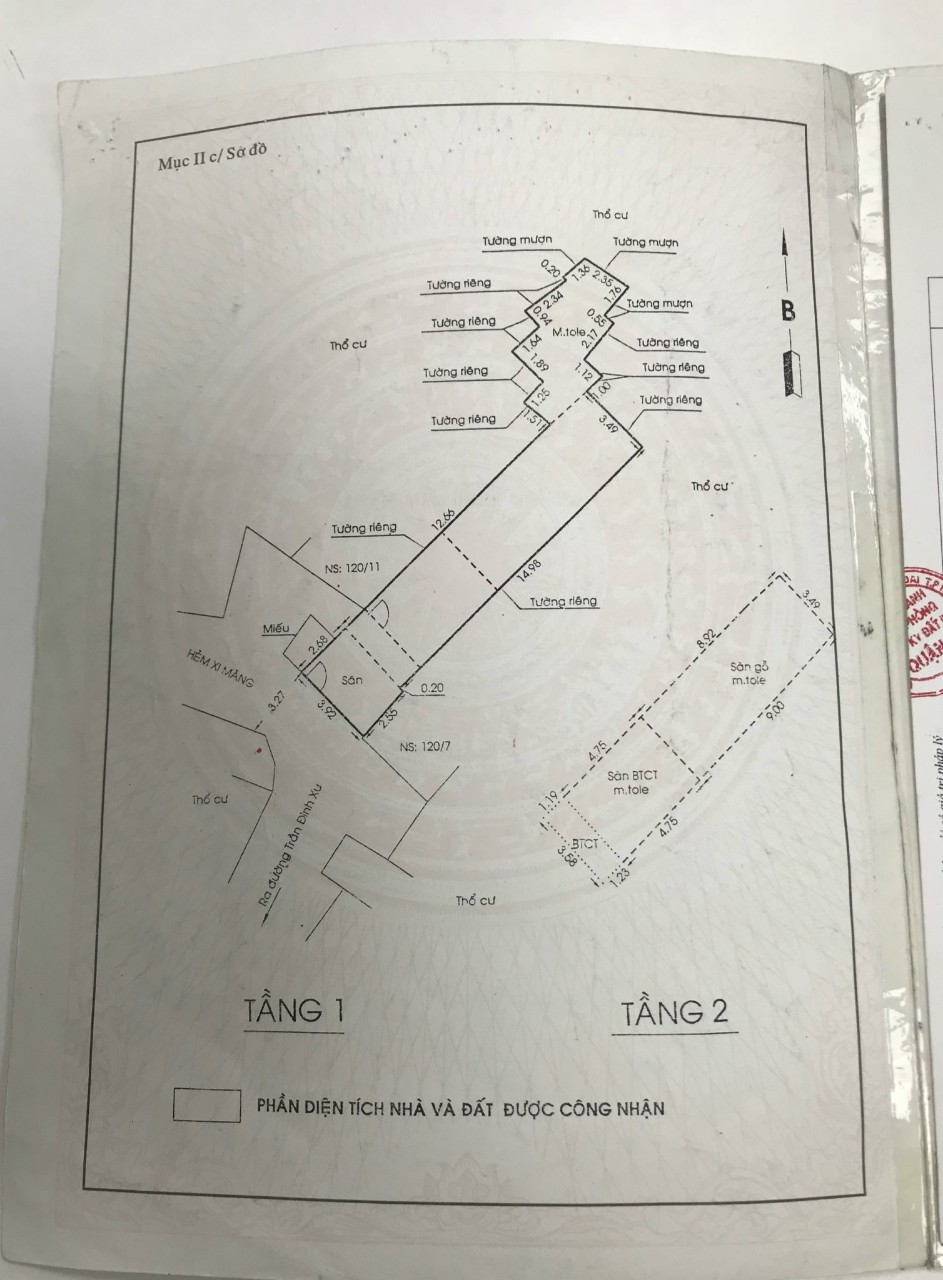 Nhà bán hẻm 120 Trần đình xu, quận 1