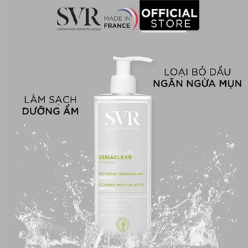 Nước Tẩy Trang SVR Micellar Giúp Loại Bỏ Dầu Cho Da 400ml Sebiaclear Eau Micellaire