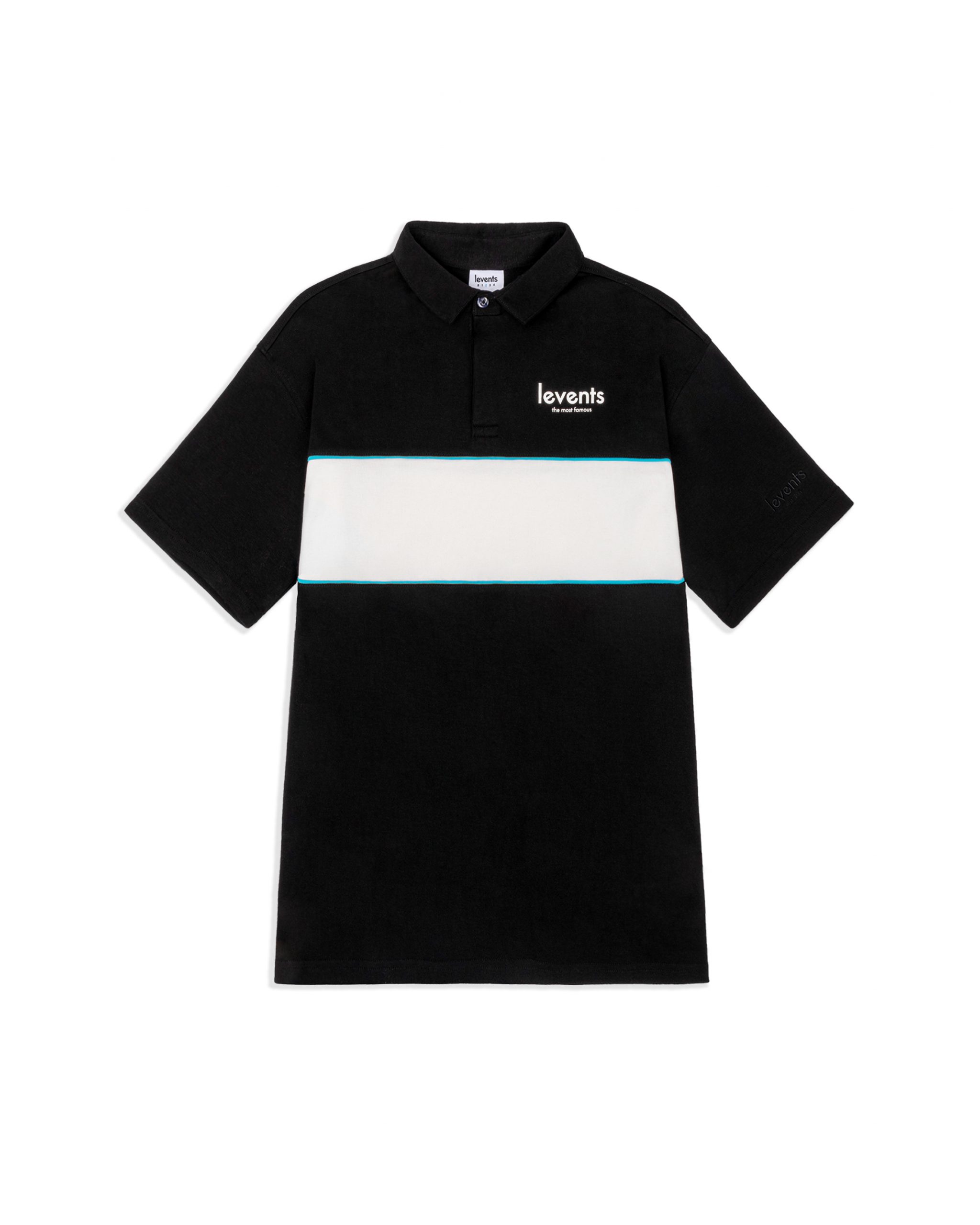 LEVENTS® STRIPE POLO/ BLACK