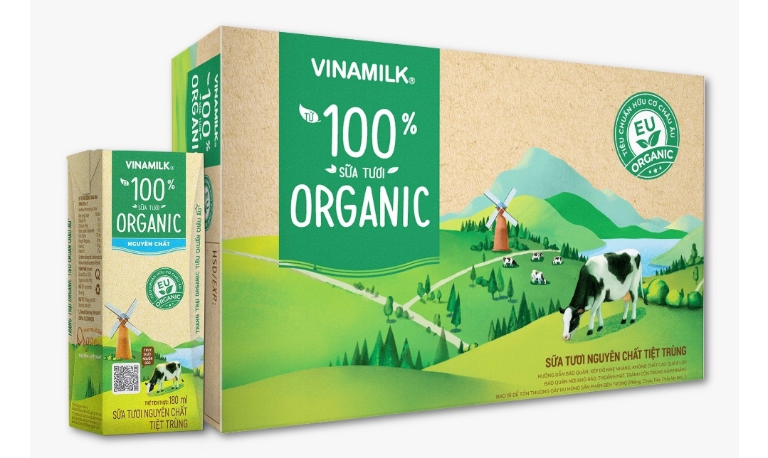 Sữa tươi organic 180ml vinamilk