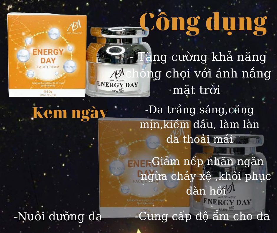 Bộ Kem Dưỡng Trắng Da Ngày ADA GROUP