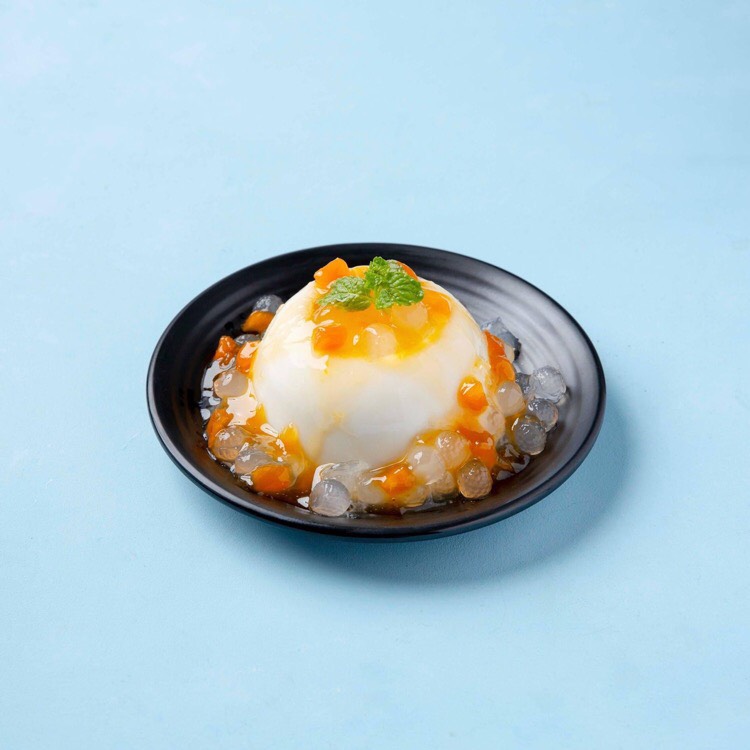 Tàu hũ sốt đào+trân châu trắng