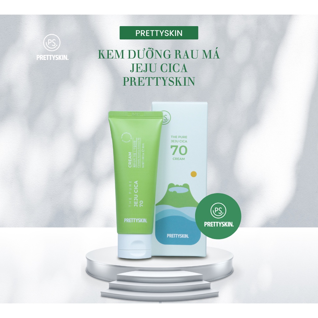 KEM DƯỠNG RAU MÁ PRETTY SKIN JEJU CICA TUÝP XANH 50ML