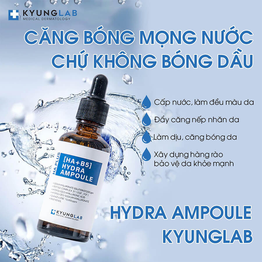 Serum cấp ẩm căng bóng da HA + B5 Kyung Lab