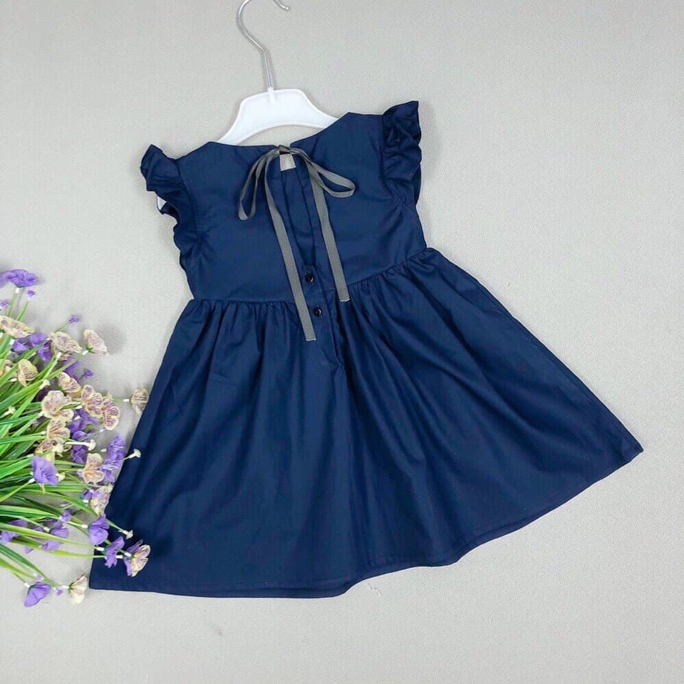Đầm công chúa cotton xanh 