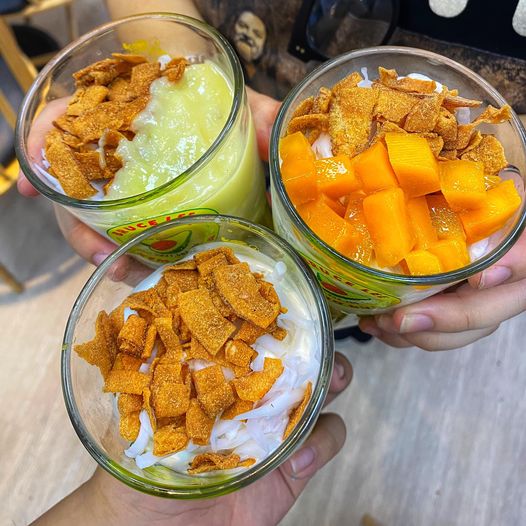 Kem bơ dừa mix xoài